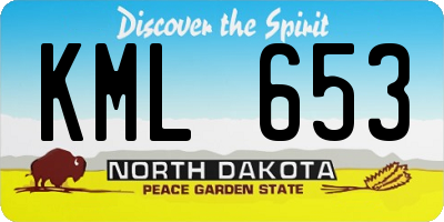 ND license plate KML653