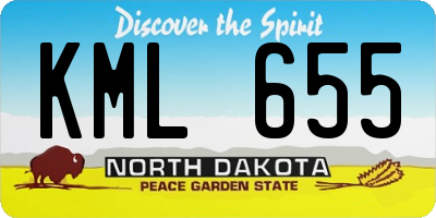 ND license plate KML655