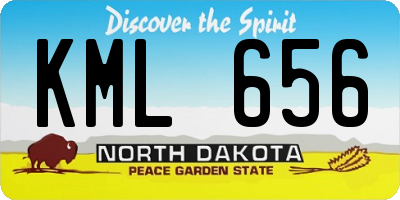 ND license plate KML656