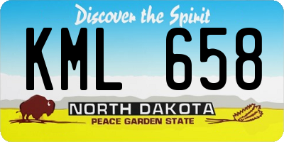 ND license plate KML658