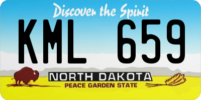 ND license plate KML659