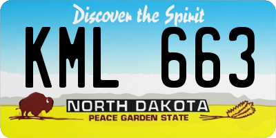 ND license plate KML663