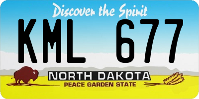 ND license plate KML677