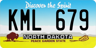 ND license plate KML679