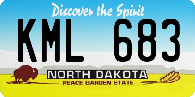 ND license plate KML683