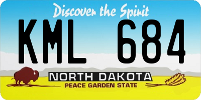 ND license plate KML684