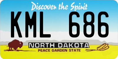 ND license plate KML686