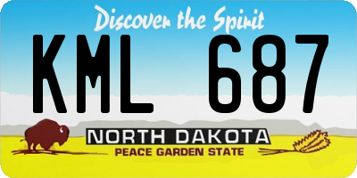 ND license plate KML687