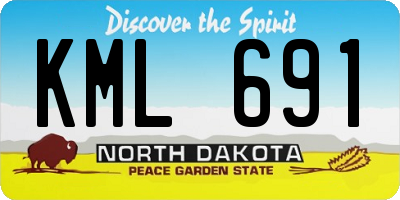 ND license plate KML691