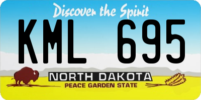 ND license plate KML695