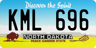 ND license plate KML696