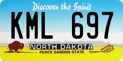 ND license plate KML697