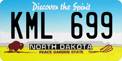 ND license plate KML699