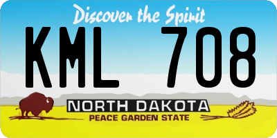 ND license plate KML708