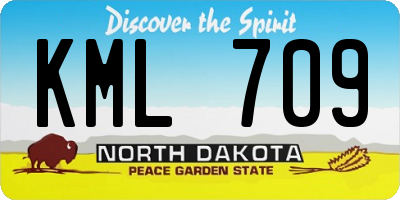 ND license plate KML709
