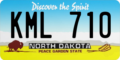 ND license plate KML710