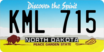 ND license plate KML715