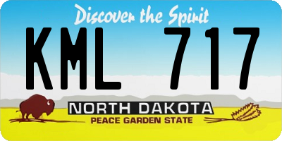 ND license plate KML717