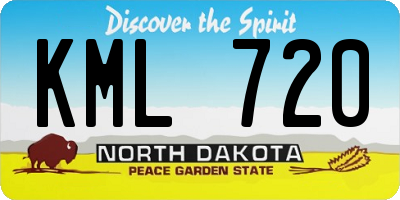 ND license plate KML720