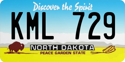ND license plate KML729