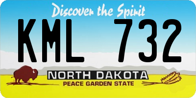 ND license plate KML732