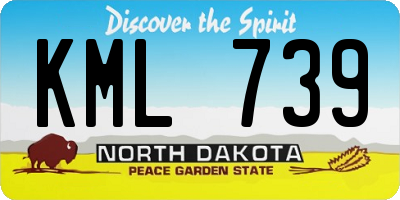 ND license plate KML739