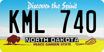 ND license plate KML740