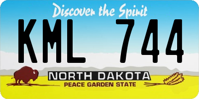 ND license plate KML744