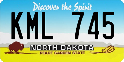 ND license plate KML745