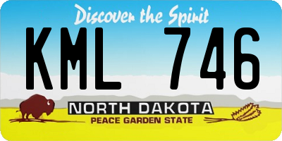 ND license plate KML746