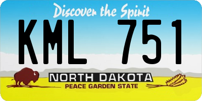 ND license plate KML751