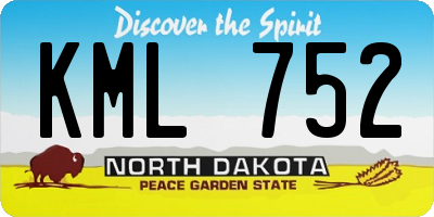 ND license plate KML752