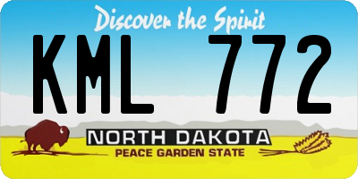 ND license plate KML772