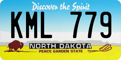 ND license plate KML779