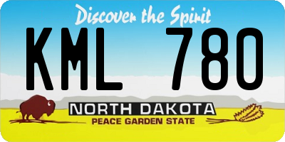 ND license plate KML780