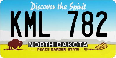 ND license plate KML782