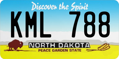 ND license plate KML788