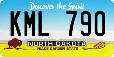 ND license plate KML790