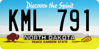 ND license plate KML791