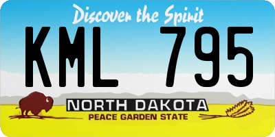 ND license plate KML795
