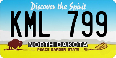 ND license plate KML799