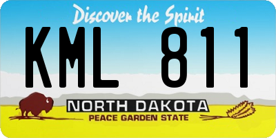 ND license plate KML811