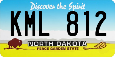 ND license plate KML812