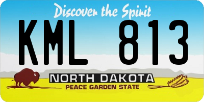 ND license plate KML813