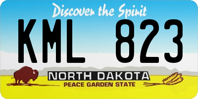 ND license plate KML823