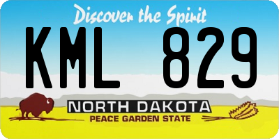 ND license plate KML829