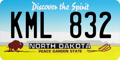 ND license plate KML832