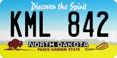 ND license plate KML842