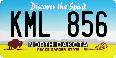 ND license plate KML856