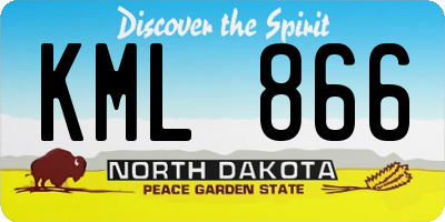 ND license plate KML866